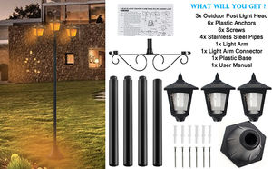 OEM ODM Fábrica Personalizada al aire libre con energía <span class=keywords><strong>solar</strong></span> <span class=keywords><strong>Linterna</strong></span> impermeable Villa jardín decoraciones iluminación <span class=keywords><strong>solar</strong></span> entrada luces - Product Image 4