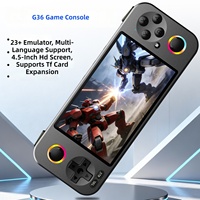 Console de jeu portable rétro G36, écran IPS 4,5 pouces, 2 Go de RAM, en alliage d'aluminium, prend en charge plus de 23 émulateurs