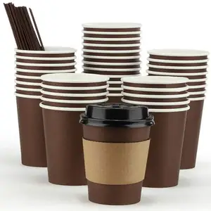 6 온스 일회용 절연 컵 커피 가방 종이 가방
