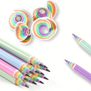 Fournitures artistiques, peinture, crayons HB standard personnalisables pour enfants, papier recyclé écologique, couleur arc-en-ciel, certifié EN71 - Product Image 1