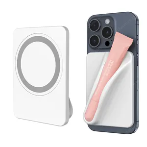 Silicone brillant à lèvres titulaire téléphone étui pour iPhone 15 14 13 bâton magnétique téléphone dos maquillage baume à lèvres titulaire