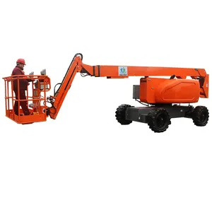 10M 30M Hydraulische Man Scharnierende Telescopische Boom Lift Voor Verlichting