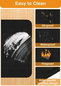 Fireproof <b>Waterproof</b> Oil-Resistant Silicone Fiberglass BBQ Grill <b>Mats</b> for Outdoor Kitchen Grill Protection Reusable Easily - Product Image 3