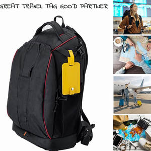 Étiquettes de bagages en cuir PU personnalisées avec porte-cartes, étiquettes de bagages en cuir véritable pour le voyage, personnalisables - Product Image 4
