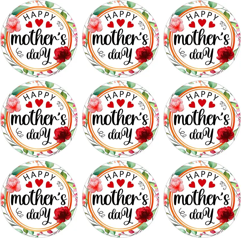 Popular Happy Mothers Day Stickers Customized Mother's Day Gift Tag Present Labels Stickers For Gift Wrap Cards