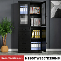 Armoire de classement métallique moderne pour entreprise, verrouillable, avec étagères réglables, surface écologique phosphatée à l'acide, démontable