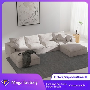 Juego de Sofás de Tela Estilo Nórdico Súper Suave con Diseño Creativo de <span class=keywords><strong>Patchwork</strong></span> y Función Antipolvo para Sala de Estar - Product Image 2
