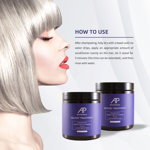 AP Factory Salon Private Label Silver Brightening Purple Shampooing Après-shampooing Masque capillaire Ensemble de soins capillaires en mousse <span class=keywords><strong>pour</strong></span> <span class=keywords><strong>cheveux</strong></span> blonds - Product Image 2