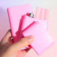 Boîte de rangement pour cigarettes à 4 trous, étui à cigarettes et boîte de rangement pour briquet, accessoires pour fumeurs, étui à cigarettes