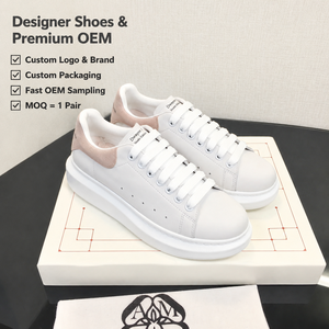Zapatos de Diseñador de Lujo 2026 para Hombre y Mujer, Zapatillas de Plataforma Estilo MC de Cuero de Alta Calidad, Color Rosa y Blanco, Zapatos Casuales de Moda, Nuevos - Product Image 1