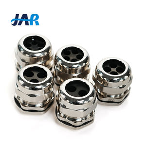 Prensaestopas JAR IP68 Impermeable, Entrada de Cable Eléctrica de 3 Orificios, Latón Niquelado, Métrico, Multi-orificio, M36 M36x15 - Product Image 1