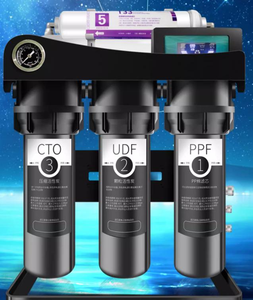 Mejor precio 400 GPD Sistema RO de <span class=keywords><strong>5</strong></span> etapas Nuevo diseño Purificadores de agua para el hogar Plástico eléctrico Color negro Venta caliente Europa - Product Image 2