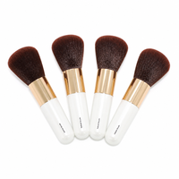 Pinceau de maquillage Kabuki personnalisé JIY avec logo pour fond de teint, poudre fixante, blush, bronzer, pinceau professionnel pour le visage avec poils doux