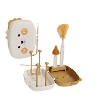 Edochi brosse à bouteille portable costume nouveau-né bébé lavage voyage pack stockage nettoyage