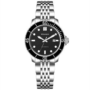 Montres-bracelets pour hommes WINGMAN, mouvement automatique Miyota, logo tendance, marque japonaise, personnalisées, étanches 2020, acier inoxydable - Product Image 4