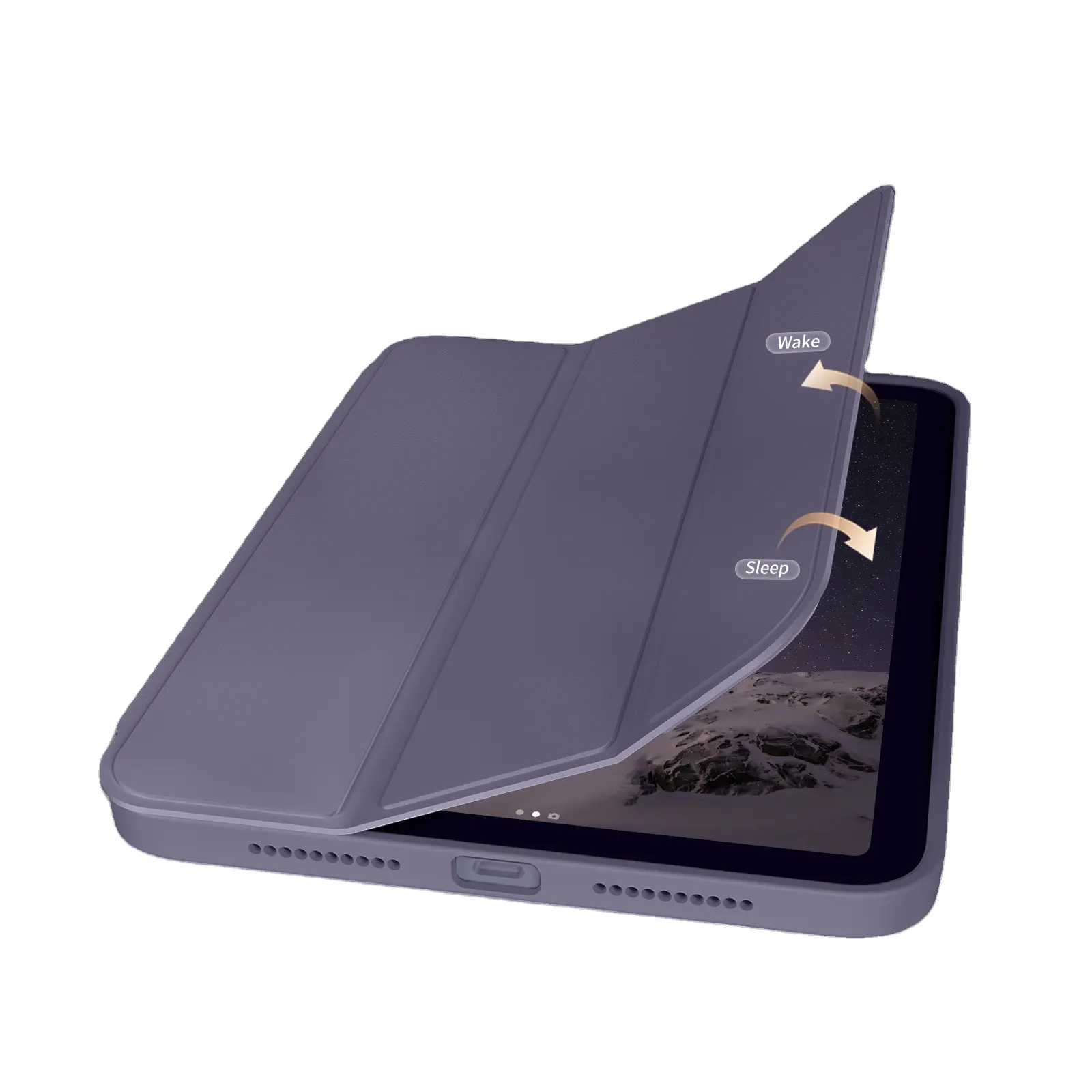 Capa trifold para tablet com microfibra de TPU Soft para iPad 10 10.9 polegadas