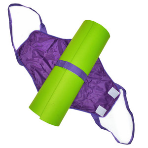 Sac de rangement pour tapis de yoga en toile avec fermeture éclair, résistant à l'eau, gris, violet, kaki - Product Image 2