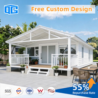 Casa Contenedor Expandible de 15 Pies, 20 Pies, 40 Pies, Tipo Granny Flat, Estándar AU, 2, 3, 4 Dormitorios, Casa Modular Resistente al Viento con Muro Cortina de Vidrio