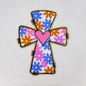 Patch en chenille thermocollant personnalisé pour Pâques, grand motif lapin de dessin animé écologique avec paillettes et sequins, pour vêtements - Product Image 4