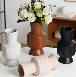 Nordic Modern Ceramic Porcelain <b>Vase</b> <b>Set</b> for Tabletop Dried Flower Arrangement Living Room Decor - Product Image 3