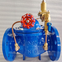 Vanne de régulation/décharge de pression DN150 en fonte ductile GGG50, corps en fonte ductile, commande hydraulique pilote, pour hydrant d'incendie, alimentation en eau EVK