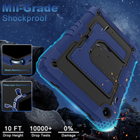 Étui de tablette robuste en silicone PC avec béquille pliable antichoc pour Samsung Galaxy Tab A11 8,7 pouces 2025 A9 8,7 pouces 2023