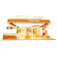 Stand d'exposition YTSF-I55 avec structure en bois, lettres lumineuses – Équipement de salon professionnel durable et portable
