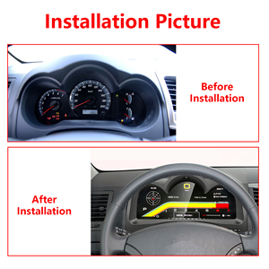 Panel de Instrumentos Digital LCD de Alta Calidad para <span class=keywords><strong>Vigo</strong></span> Hilux Fortuner 2005-2015, Velocímetro, Indicador, Tablero de Instrumentos - Product Image 4