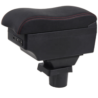 Cuir PU noir de voiture de haute qualité sans boîte de rangement d'accoudoir de Console centrale de conception USB pour Toyota RAV4 1999-2003