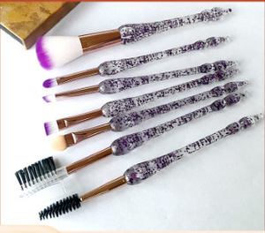 Ensemble de 7 pinceaux de <span class=keywords><strong>maquillage</strong></span> avec manche en cristal et <span class=keywords><strong>strass</strong></span>, kit de pinceaux cosmétiques scintillants pour le fond de teint, le blush, les ombres à paupières et le <span class=keywords><strong>maquillage</strong></span> du visage - Product Image 3