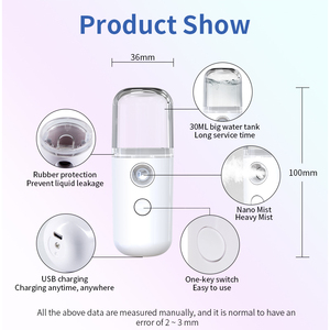 Mini Nano tiện dụng trên khuôn mặt Nano Mist mặt dưỡng ẩm vẻ đẹp sản phẩm Nano Mist Fogger - Product Image 3