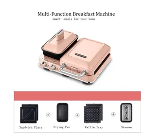 बहु समारोह नाश्ता मशीन सैंडविच प्रकाश खाद्य मशीन छोटे घरेलू वफ़ल निर्माता टोस्ट पाक मशीन सैंडविच निर्माता
