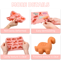 Moules à bonbons en silicone personnalisés en forme de dinosaure Candyer, vente en gros, LFGB, antiadhésifs, sans BPA, pour bonbons gélifiés DIY