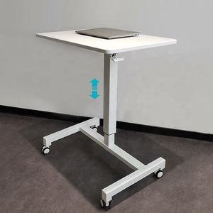 Modern ijzeren ergonomisch verstelbaar zit-sta bureau met pneumatische gaslift en stabiele basis voor slimme thuiswerking & mobiel kantoor gebruik - Product Image 1