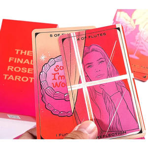 طباعة بطاقات التاروت الحمراء الخاصة بك مع صندوق الثنية أحب بطاقات التاروت الكبيرة مع دليل كتاب بطاقة التاروت - Product Image 3