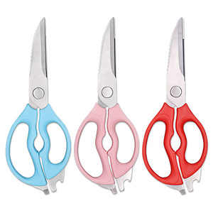 <b>Kitchen</b> <b>Scissors</b> Stainless Steel Blue Handle With Magnetic Strip For Home Use - Product Image 3