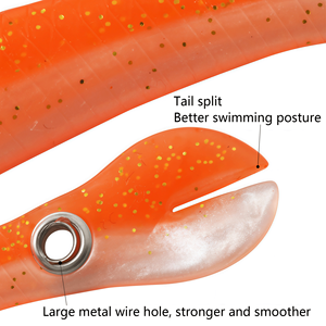 ELEHUA L138 Leurre en PVC à queue de loche souple 3.93in 0.21oz Fork Tail Swimbait Bass Pike Catfish Lake Crucian Carp River - Product Image 3