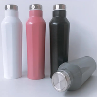 Flacon thermos portable en acier inoxydable de 500ml bouteille sous vide hexagonale créative à double paroi personnalisée en diamant