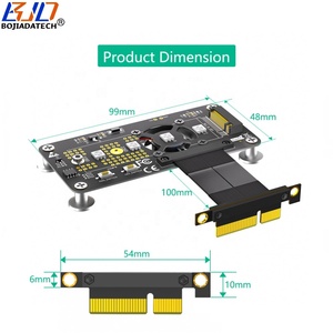 Großhandel PCI-E 3.0 4X zu NGFF M.2 Key-M SSD Adapter Riser-Karte Verlängerungskabel mit Kühlventilator 10CM für 2280 <span class=keywords><strong>M2</strong></span> NVME SSD - Product Image 2