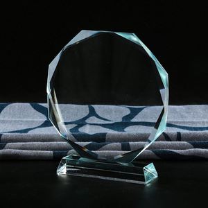 Trofeo de Cristal Octagonal en Blanco de Alta Calidad 2025, Personalizado con Logotipo 3D Grabado, Premio de Cristal para Regalo o Recuerdo - Product Image 2