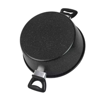 Ensemble de 10 casseroles en pierre de Maifan pour usage domestique, en fonte noire, avec couvercles en verre