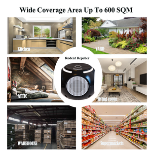 Saijzek nouveau 360 degrés intérieur ultrasons souris rats écureuil répulsif électronique antiparasitaire souris dissuasif rongeur répulsif - Product Image 6