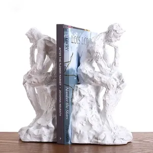 Figuras Abstractas Personalizadas, Estatua de Personaje Nórdico, <span class=keywords><strong>El</strong></span> <span class=keywords><strong>Silencio</strong></span> es Oro, Sujetalibros con Estatua de Pensador, Soporte para Libros, Decoración <span class=keywords><strong>del</strong></span> Hogar, Regalo Empresarial - Product Image 4