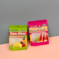 Mixed Fruit Pet/Pe Achterkant Afdichting Food Grade Aanpasbare Tas Met Mat Transparant Raam Ophanggat Middelste Afdichting Zakje