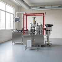 Machine de remplissage et de bouchage automatique haute vitesse pour flacons en verre, à poudre sèche, avec vis sans fin, personnalisable