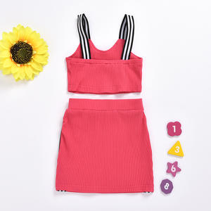 Conjunto de Ropa de Verano 2021 para Niñas, Conjunto de Falda y Top de Punto de 2 Piezas, Conjunto de Suéter y Top Corto para Bebés y Niñas Pequeñas - Product Image 5