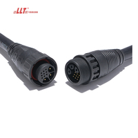 Connecteur Étanche Lilutong 3+8 Broches 20A Plus 5A M25 pour Câble d'Alimentation et de Signalisation Électrique avec Lumière LED