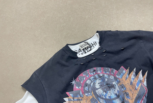 T-shirt sans manches pour homme, style gothique, à manches courtes, avec design vieilli et déchiré, en tissu épais, thème Satoshi <span class=keywords><strong>Nakamoto</strong></span>, vente en gros - Product Image 2