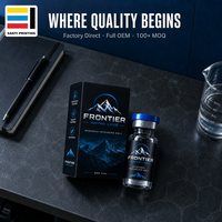 3ml 10ml Fläschchen-Verpackungsbox mit Eigenem Logo Mattschwarzer Papier-Faltkarton für Forschungslabor-Glasflaschen