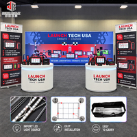 Affichage modulaire portable, personnalisé, réutilisable, détachable, intégré avec éclairage LED, assemblage rapide, pour conférence